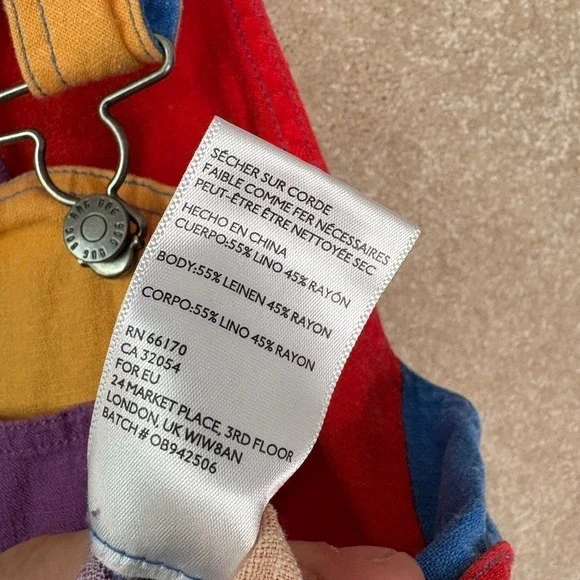 URBAN OUTFITTERS Overalls Women's XS Colorful Linen Jumpsuit - Picture 12 of 12